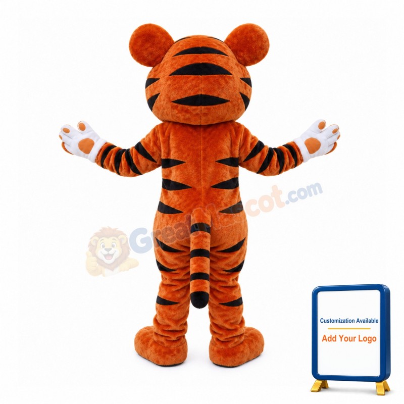 Big Head Delightful Tiger Mascot Costume