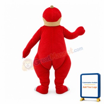 Giant Forceful Red Dinosaur Mascot Costume