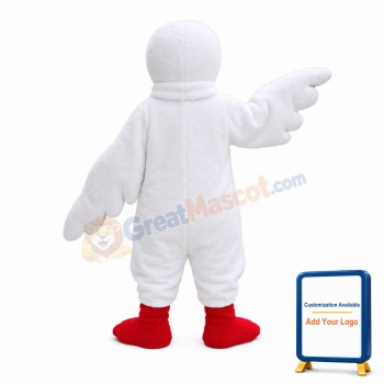 White Bird With Light Blue Eyes Mascot Costume