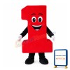 Red Cartoon Number One Mascot Costume