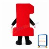 Red Cartoon Number One Mascot Costume