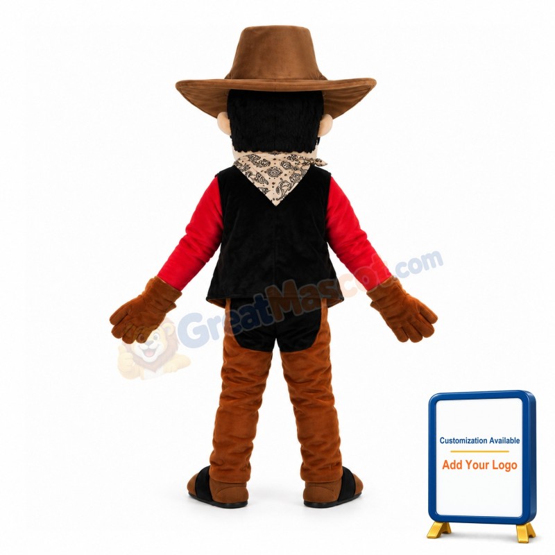 Western Cowboy Mascot Costume