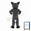 Stout White & Grey Wolf Mascot Costume