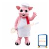 Pink Pig Chef With Red Towel Mascot Costume