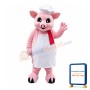 Pink Pig Chef With Red Towel Mascot Costume