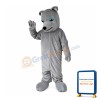 Gloomy Grey Dog Mascot Costume