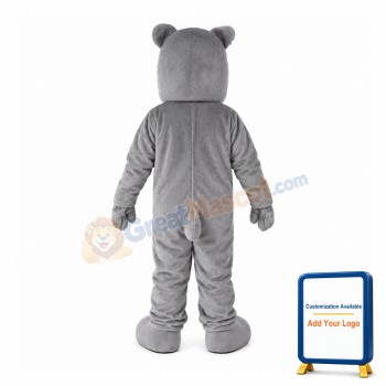 Gloomy Grey Dog Mascot Costume