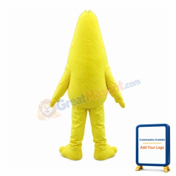 Yellow Conical Bird Mascot Costume