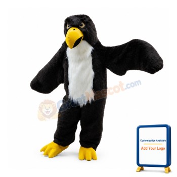 Winged Black Eagle Mascot Costume