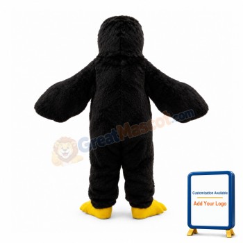 Winged Black Eagle Mascot Costume