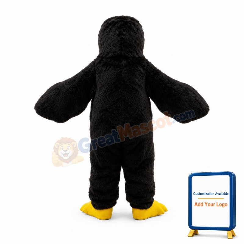 Winged Black Eagle Mascot Costume