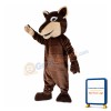 Pointed Mouth Brown Wolf Mascot Costume