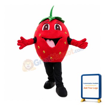 Ecstatic Strawberry Baby Mascot Costume