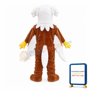 Brown Eagle With White Wings Mascot Costume