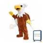 Brown Eagle With White Wings Mascot Costume