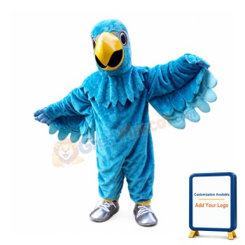 Flying Blue Eagle With Shoes Mascot Costume