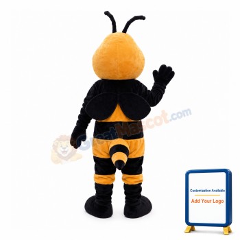 Angry Hale Orange Bee Mascot Costume