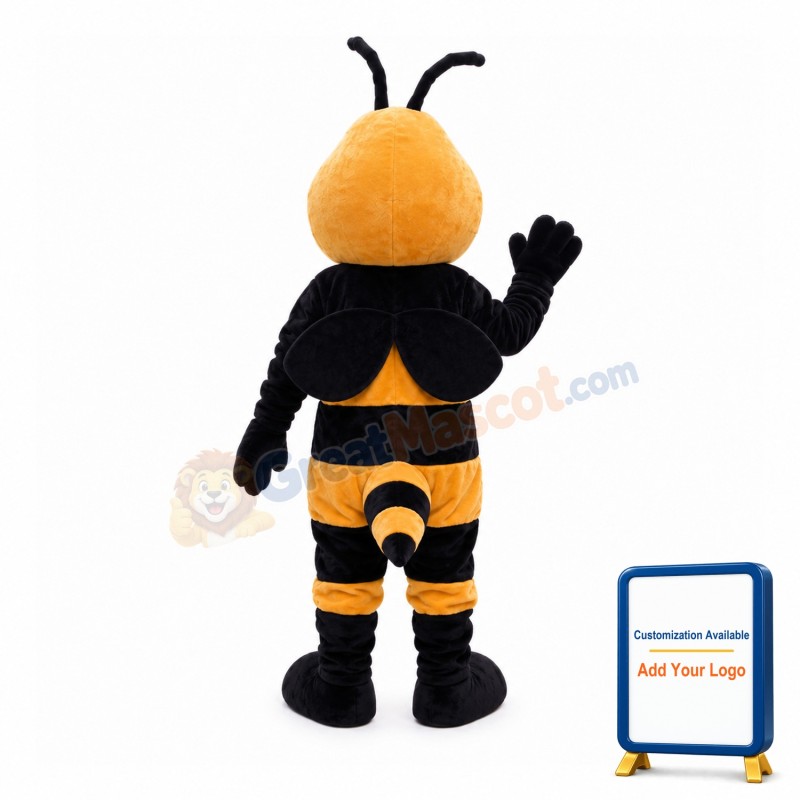 Angry Hale Orange Bee Mascot Costume