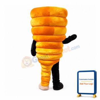 Orange Coiled Hose Mascot Costume