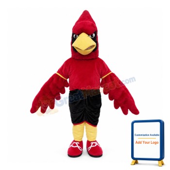 Short Plush Eagle With Black Shorts Mascot Costume