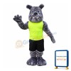 Mediocre Bulldog With Fluorescent Vest Mascot Costume