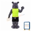 Mediocre Bulldog With Fluorescent Vest Mascot Costume