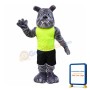 Mediocre Bulldog With Fluorescent Vest Mascot Costume