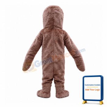 Brown Walrus With Long Teeth Mascot Costume