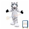 Robust Wild White Tiger Mascot Costume