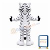 Robust Wild White Tiger Mascot Costume