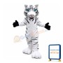 Robust Wild White Tiger Mascot Costume