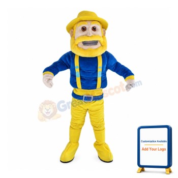 Old Man With Yellow Beard Mascot Costume