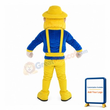 Old Man With Yellow Beard Mascot Costume