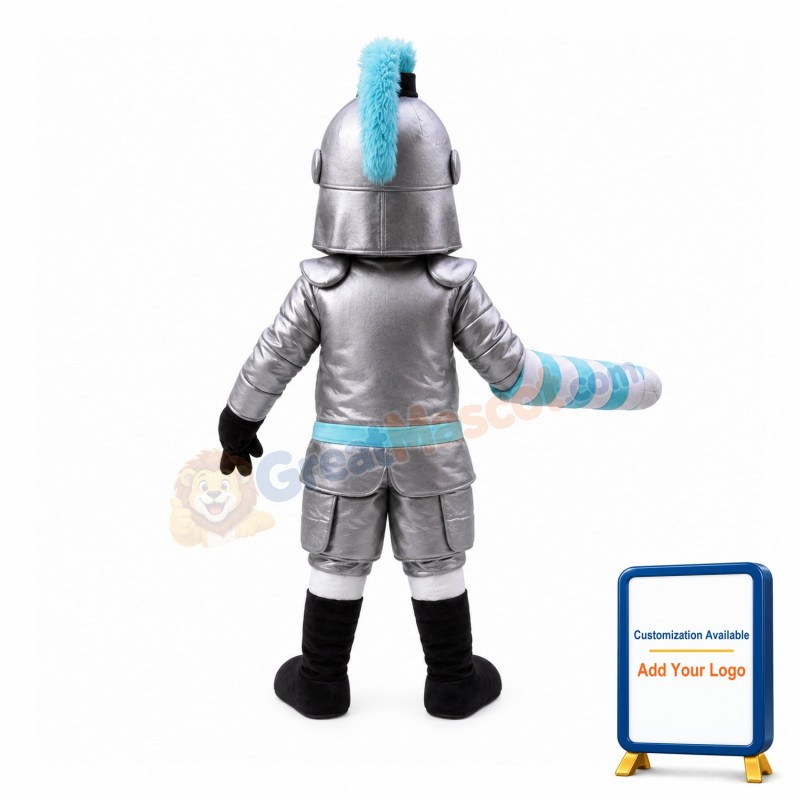 Fighting Soilder With Ironhide Armor Mascot Costume