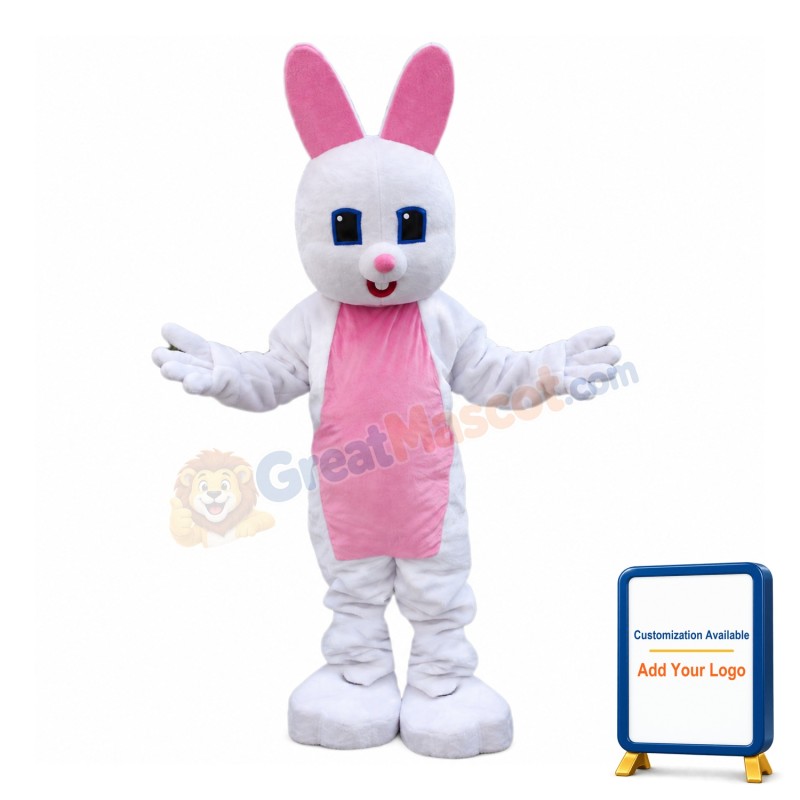 Innocent Weak White Rabbit Mascot Costume