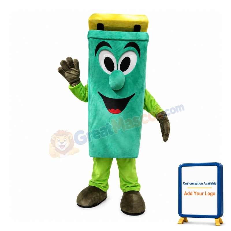 Cartoon Green Recycle Trash Mascot Costume
