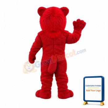 Fercious Red Muscle Lion Mascot Costume