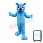 Confused Blue Young Lion Mascot Costume