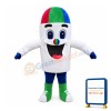 White Crayons With Colored Heads Mascot Costume