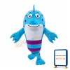 Dolphin With Purple Spots Mascot Costume