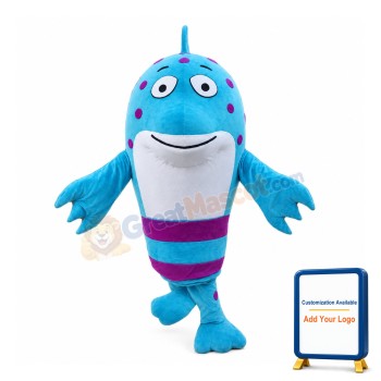 Dolphin With Purple Spots Mascot Costume