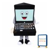 Expensive High-end Black Laptop Mascot Costume