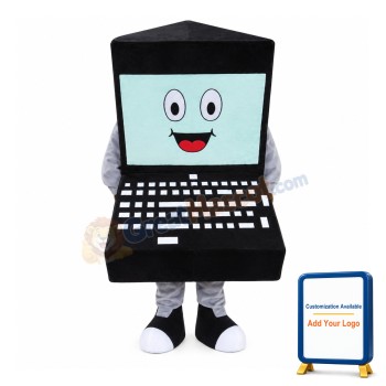 Expensive High-end Black Laptop Mascot Costume