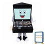 Expensive High-end Black Laptop Mascot Costume