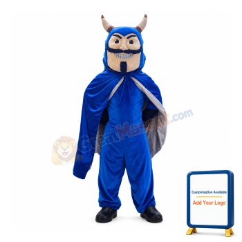 Blue Tauren With Cloak Mascot Costume