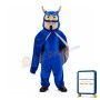 Blue Tauren With Cloak Mascot Costume