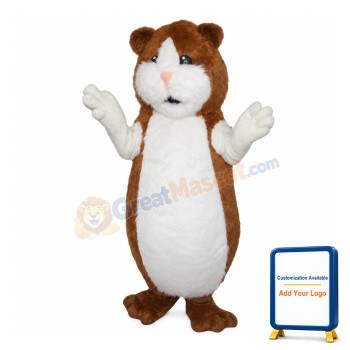Soft Brown & White Chipmunk Mascot Costume