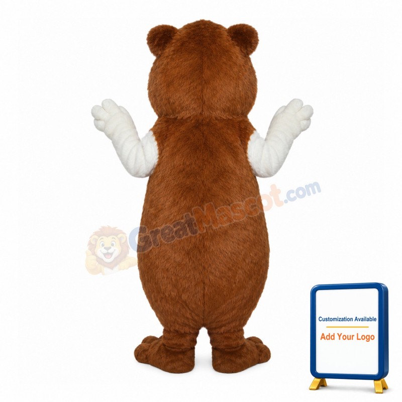 Soft Brown & White Chipmunk Mascot Costume