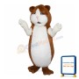 Soft Brown & White Chipmunk Mascot Costume