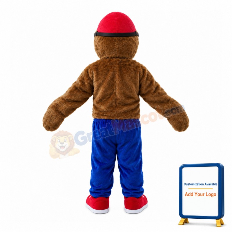 Pilot Eagle Wearing Goggle Mascot Costume